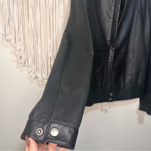 Alfani Women's Black Leather Jacket - Picture 2 of 5